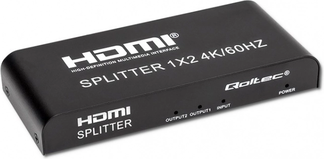 Aktywny rozdzielacz HDMI 1x2 4K/60 Hz QOLTEC