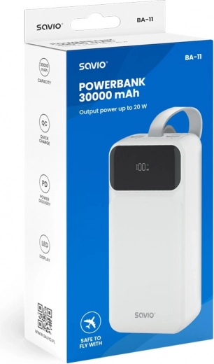 Ogromna pojemność 30000 mAh na dni bez gniazdka