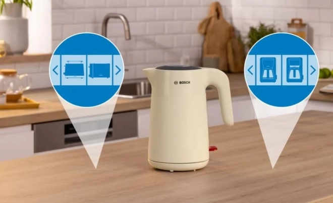 Beżowy czajnik elektryczny Bosch MyMoment 1,7l