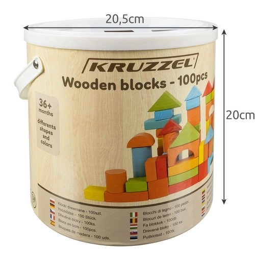 Drewniane klocki - 100 szt. Kruzzel 22666