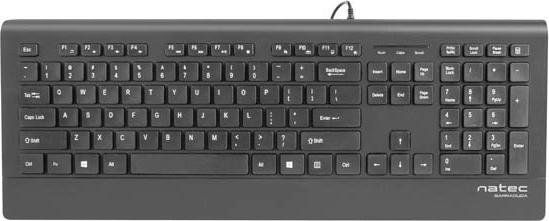 Klawiatura Natec Barracuda Slim czarna USB