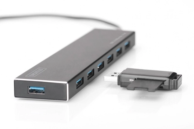 USB 3.0 hub 7-portowy, aluminiowy