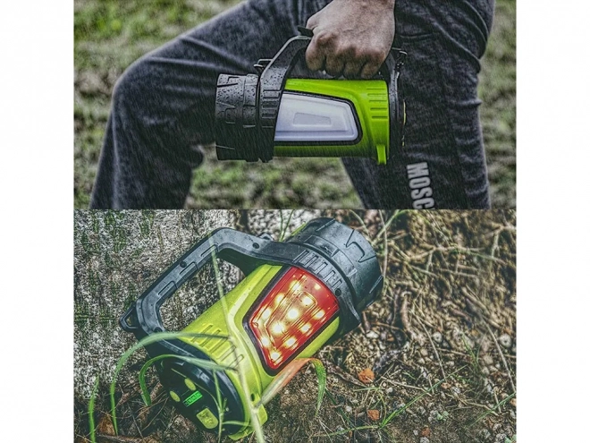 Ładowalny reflektor LED z latarką i powerbankiem