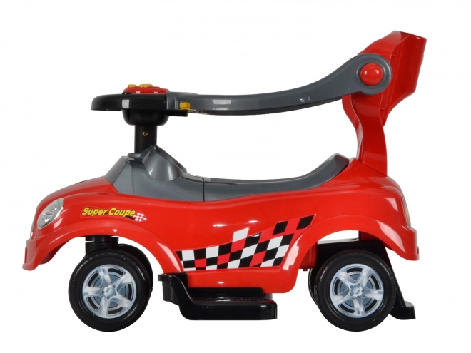 ECOTOYS Jeździk z dźwiękami i prowadnikiem Auto czerwone