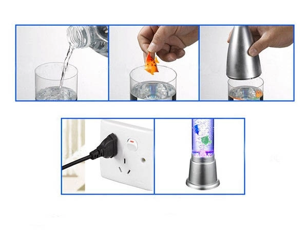 Wodna lampa z rybkami