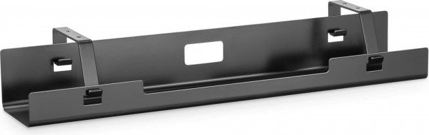 Metalowy organizer kabli pod biurko, czarny, 60 cm