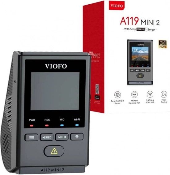 Kamera samochodowa Viofo A119 Mini 2 z rozdzielczością 2K, WiFi i GPS