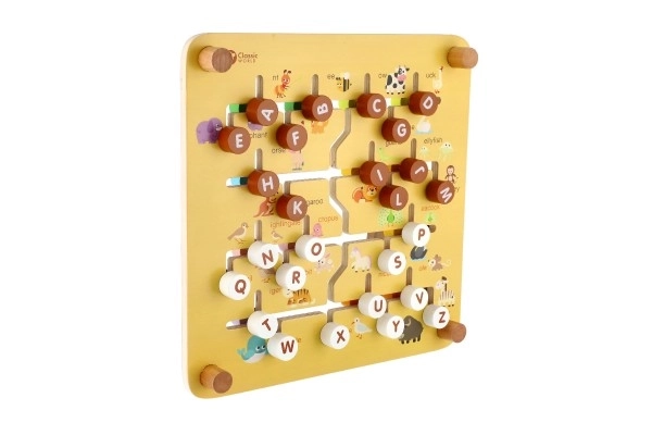 Drewniany edukacyjny labirynt 2w1