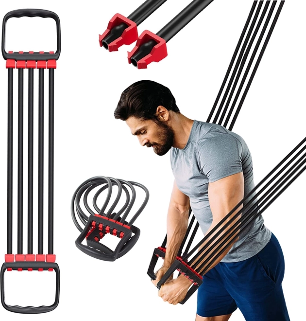 Ekspander do ćwiczeń z 5 gumami oporowymi do fitnessu