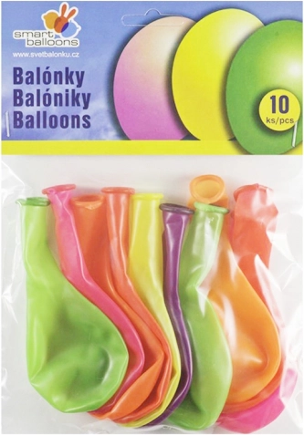 Neonowe baloniki do nadmuchiwania 26 cm - 10 sztuk