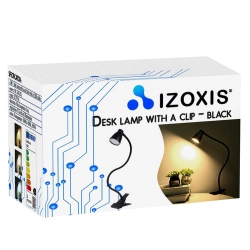Lampa stołowa z klipsem czarna Izoxis
