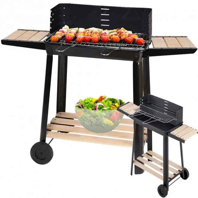 Duży ogrodowy grill na węgiel drzewny