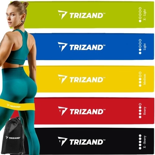 Zestaw gum do ćwiczeń - 5 sztuk Trizand 21955