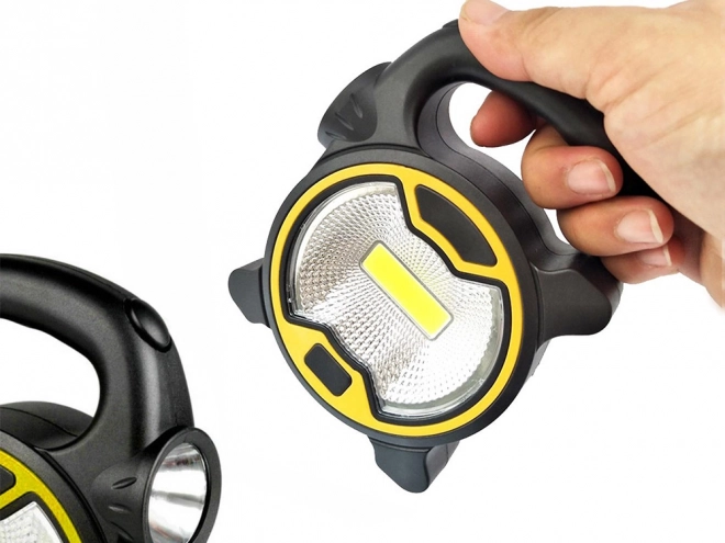 Mocna lampa warsztatowa LED COB z uchwytem i bateriami