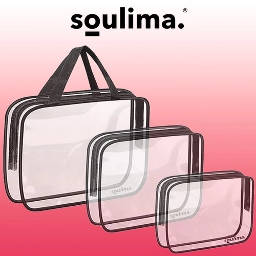 Przezroczysta kosmetyczka 3w1 Soulima 21448