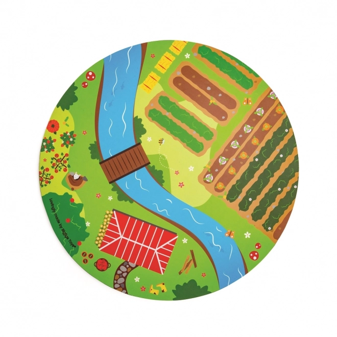 Bigjigs Rail Drewniana kolejka z wiejską drogą 80 części
