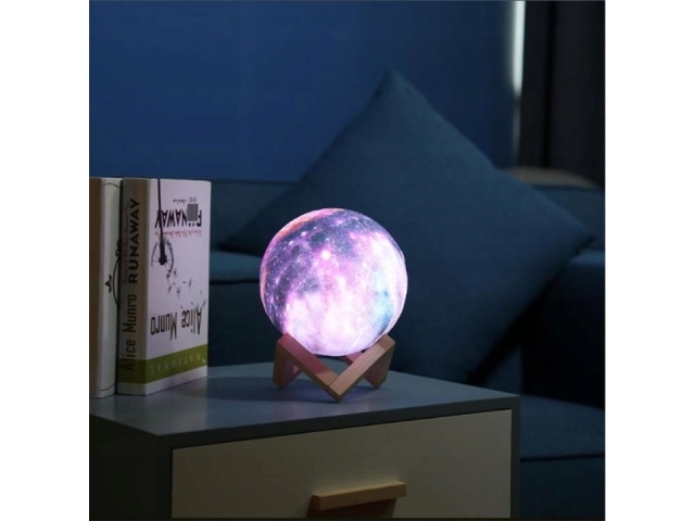 Nocna lampa GALAXY 3D z kolorowym podświetleniem RGB + zdalne sterowanie