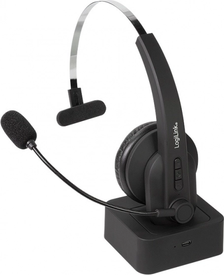 Zestaw słuchawkowy Bluetooth z mikrofonem i stacją ładującą