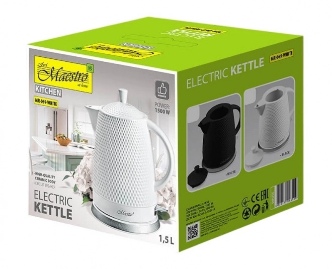 Ceramiczny czajnik elektryczny 1,5l 1500W MR-069-BIAŁY