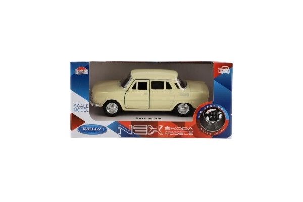 Auto Welly Škoda 100 metal/plastik 11cm 1:34 wolny bieg możliwość 4 kolorów 15x7x7cm