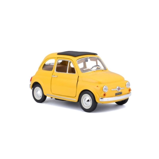 Model Bburago samochodu Fiat 500 F 1965 żółty 1:24