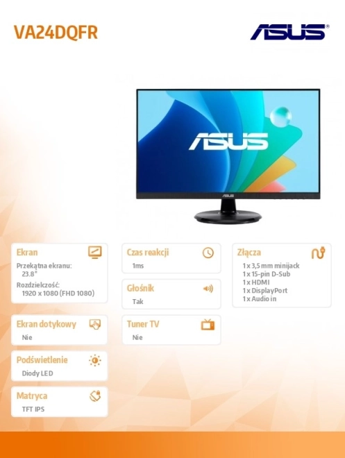 Monitor VA24DQFR IPS 24 cale