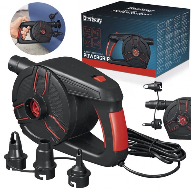 Bestway praktyczna elektryczna pompa PowerGrip 3 adaptery 62258