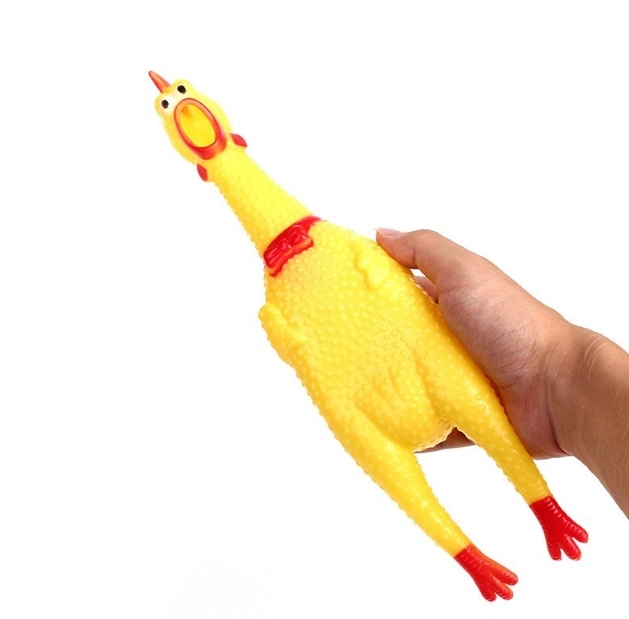 Zabawka piszcząca dla psów - kurczak, 16 cm