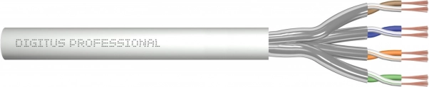Patch kabel kat. 6A U/FTP, AWG 27/7, LS0H, 100 m, szary