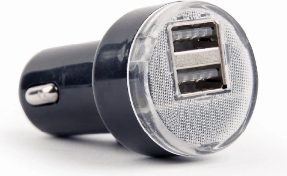 Ładowarka samochodowa 2× USB 2.1 A czarna