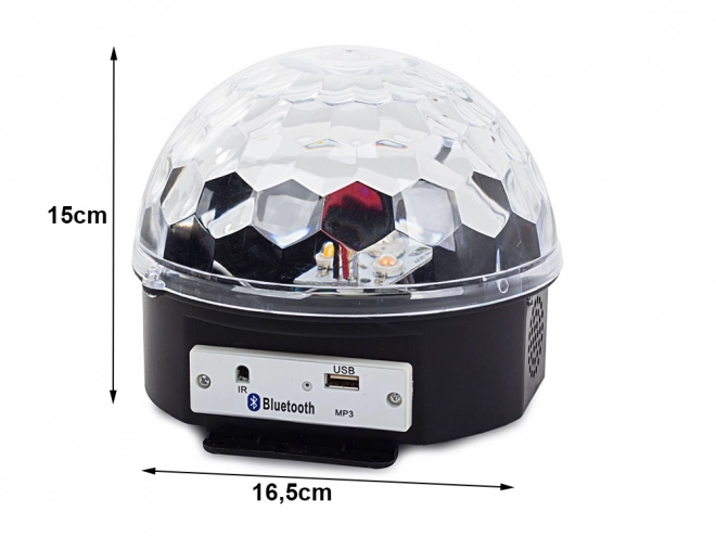 Led dyskotekowa kula usb mp3 projektor z bluetooth i laserem
