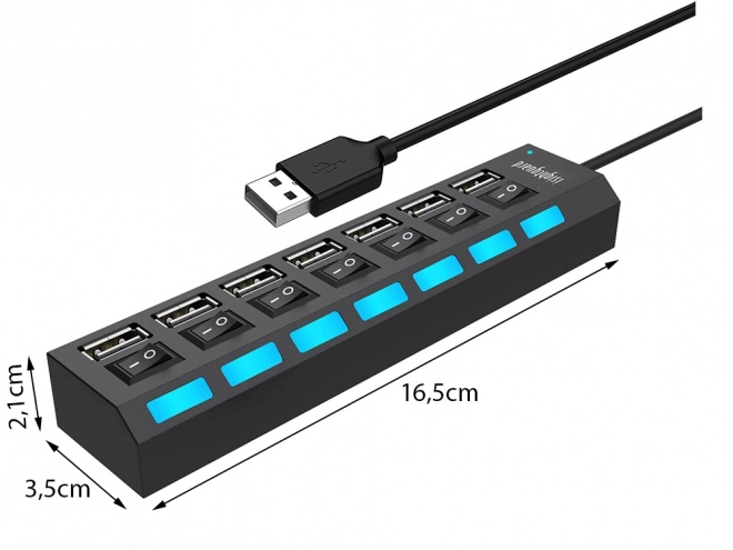 Rozdzielacz portów USB 7x 2.0