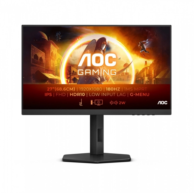 Monitor do gier 27 cali IPS 180Hz z HDMI i pivote