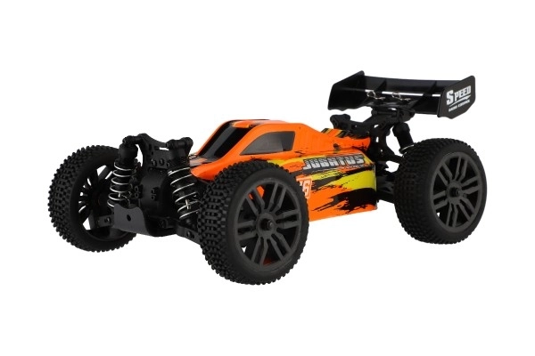 Samochód RC Buggy Bonzai Jubatus terenowy 30cm plastik 2,4GHz na baterie + 2x dodatkowy pakiet w pudełku 40x14x21 – Pomarańczowe