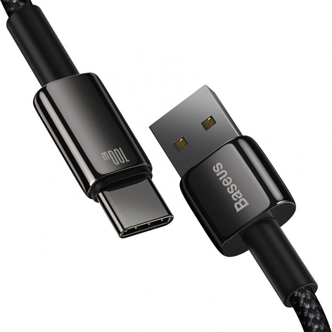 Kabel Baseus Tungsten Gold USB na USB-C, 100 W, 2 m czarny
