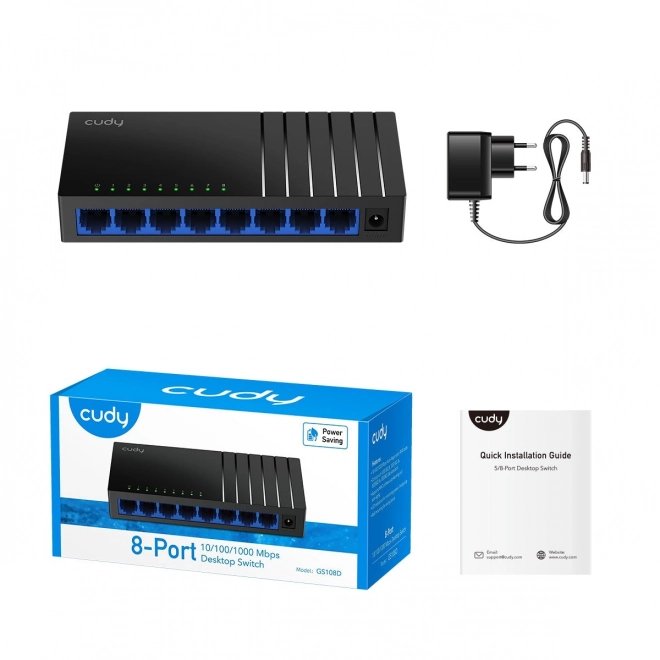 Gigabitowy przełącznik Cudy GS108D 8 portów