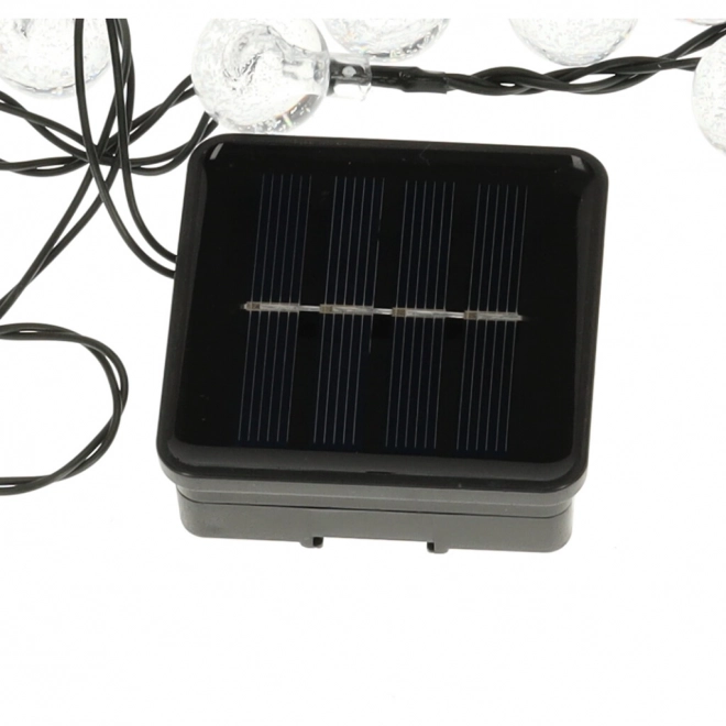 Solarny ogródowy LED światła kulisty kształt 7m ciepła biała