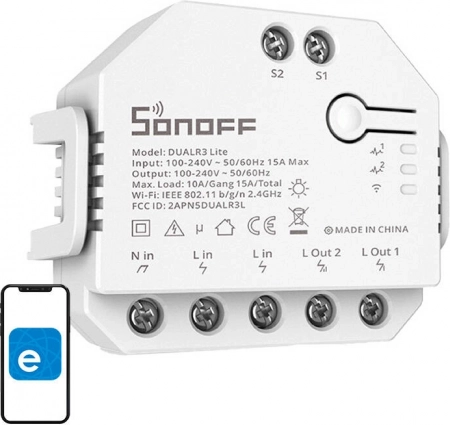 Inteligentny przełącznik Wi‑Fi Sonoff Dual R3 Lite