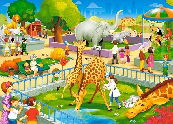 Puzzle 60 elementów Wizyta w Zoo
