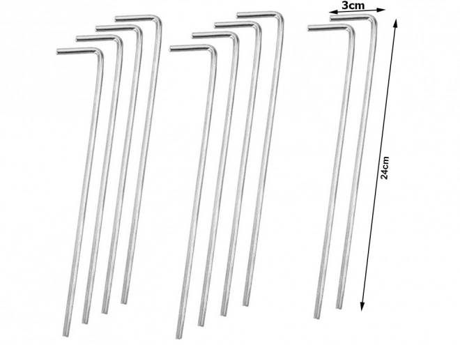 Śledzie namiotowe stalowe 24 cm 10 sztuk