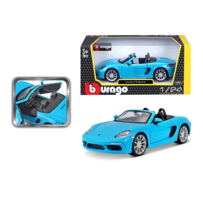Bburago 1:24 Porsche 718 Boxster Niebieski