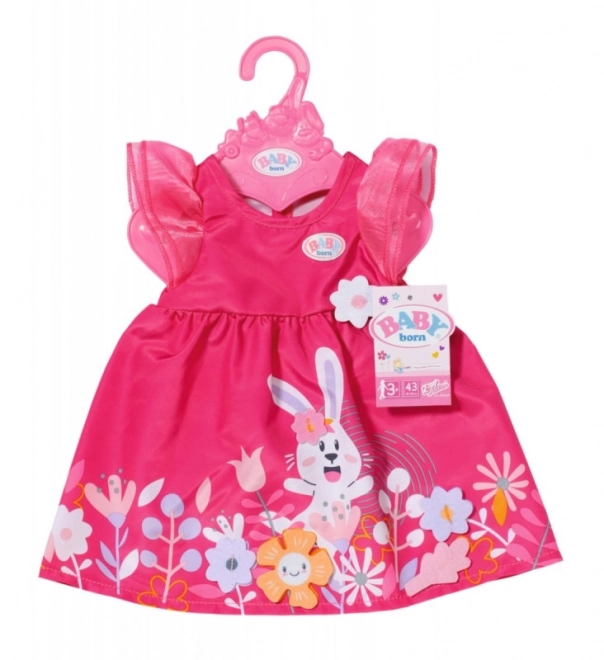 kwiatowa sukienka dla lalki Baby Born 43 cm