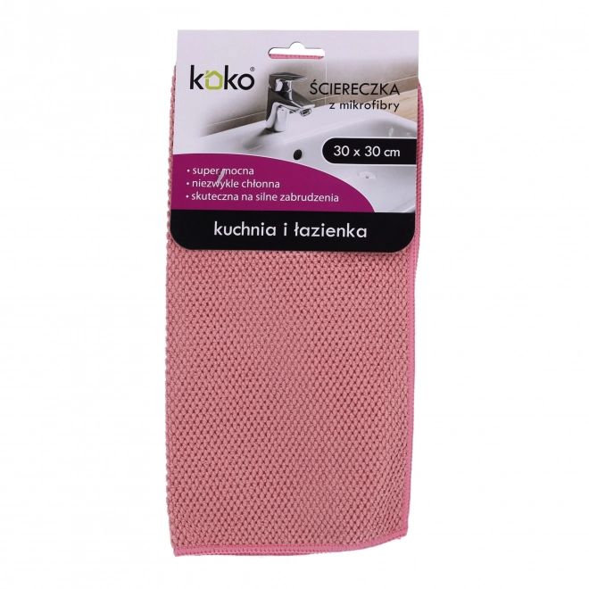 Ściereczka z mikrofibry KOKO do kuchni i łazienki, rozmiar 30x30