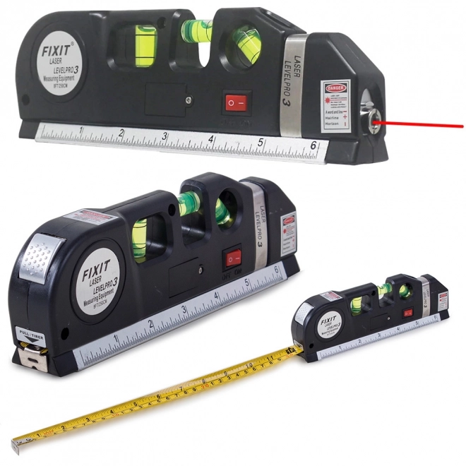 Laserowa poziomica ze standardowym i wysuwanym metrem