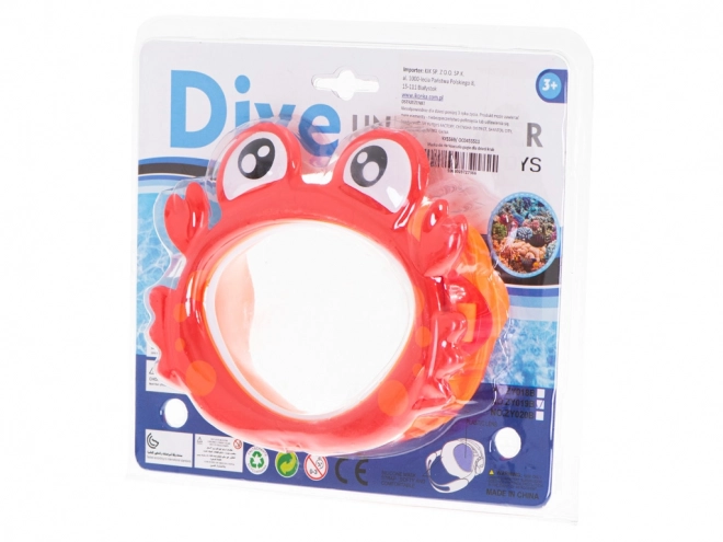 Dziecięce krabie okulary do nurkowania z maską