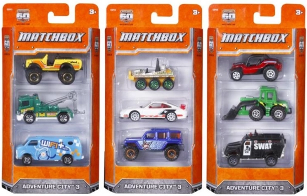 Matchbox Zestaw 3 Samochodzików