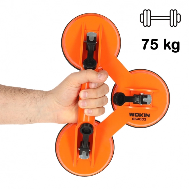 Uchwyt próżniowy z przyssawką do przenoszenia szkła, płytek glazurowanych 3x11,5cm 75kg