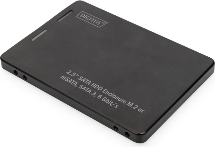 adapter do 2,5" SATA – dla SSD M.2 i mSATA, SATA III 6 Gbit/s, aluminiowa obudowa DIGITUS