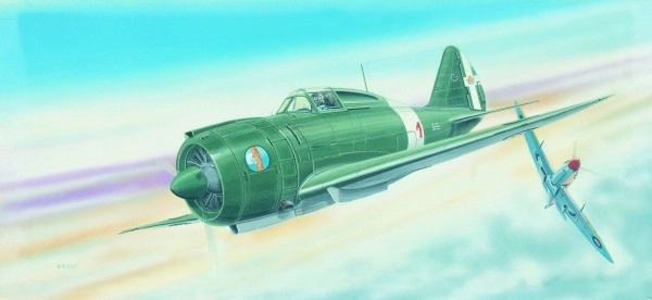 Model Reggiane RE 2000 Falco 1:48 16,1x22cm w pudełku 31x13,5x3,5cm