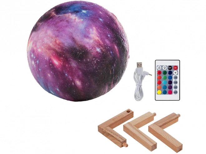 3D księżycowa lampa RGB z pilotem